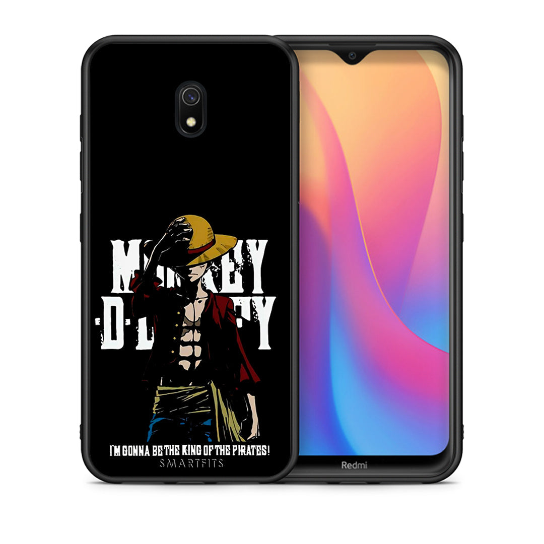 Θήκη Xiaomi Redmi 8A Pirate King από τη Smartfits με σχέδιο στο πίσω μέρος και μαύρο περίβλημα | Xiaomi Redmi 8A Pirate King case with colorful back and black bezels