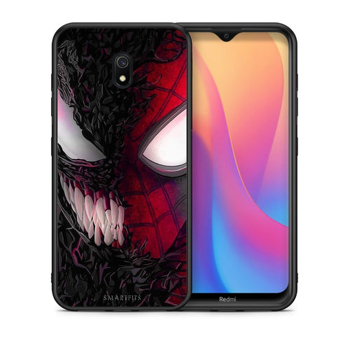 Θήκη Xiaomi Redmi 8A SpiderVenom PopArt από τη Smartfits με σχέδιο στο πίσω μέρος και μαύρο περίβλημα | Xiaomi Redmi 8A SpiderVenom PopArt case with colorful back and black bezels
