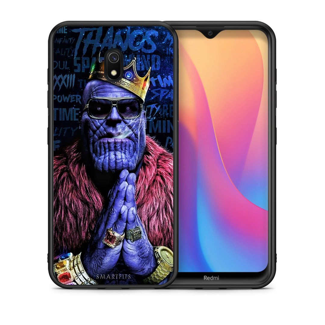 Θήκη Xiaomi Redmi 8A Thanos PopArt από τη Smartfits με σχέδιο στο πίσω μέρος και μαύρο περίβλημα | Xiaomi Redmi 8A Thanos PopArt case with colorful back and black bezels
