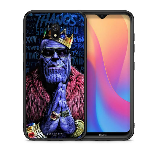 Θήκη Xiaomi Redmi 8A Thanos PopArt από τη Smartfits με σχέδιο στο πίσω μέρος και μαύρο περίβλημα | Xiaomi Redmi 8A Thanos PopArt case with colorful back and black bezels