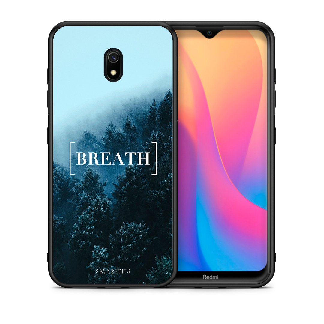 Θήκη Xiaomi Redmi 8A Breath Quote από τη Smartfits με σχέδιο στο πίσω μέρος και μαύρο περίβλημα | Xiaomi Redmi 8A Breath Quote case with colorful back and black bezels