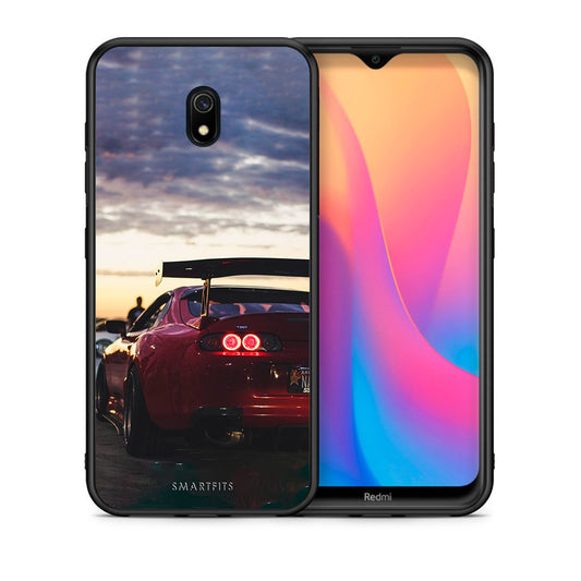 Θήκη Xiaomi Redmi 8A Racing Supra από τη Smartfits με σχέδιο στο πίσω μέρος και μαύρο περίβλημα | Xiaomi Redmi 8A Racing Supra case with colorful back and black bezels