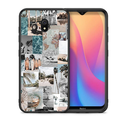 Θήκη Xiaomi Redmi 8A Retro Beach Life από τη Smartfits με σχέδιο στο πίσω μέρος και μαύρο περίβλημα | Xiaomi Redmi 8A Retro Beach Life case with colorful back and black bezels
