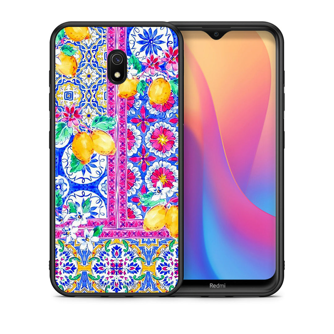 Θήκη Xiaomi Redmi 8A Retro Spring από τη Smartfits με σχέδιο στο πίσω μέρος και μαύρο περίβλημα | Xiaomi Redmi 8A Retro Spring case with colorful back and black bezels