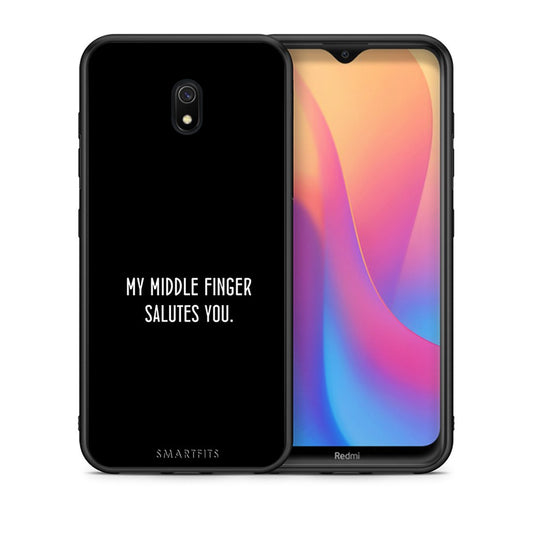 Θήκη Xiaomi Redmi 8A Salute από τη Smartfits με σχέδιο στο πίσω μέρος και μαύρο περίβλημα | Xiaomi Redmi 8A Salute case with colorful back and black bezels