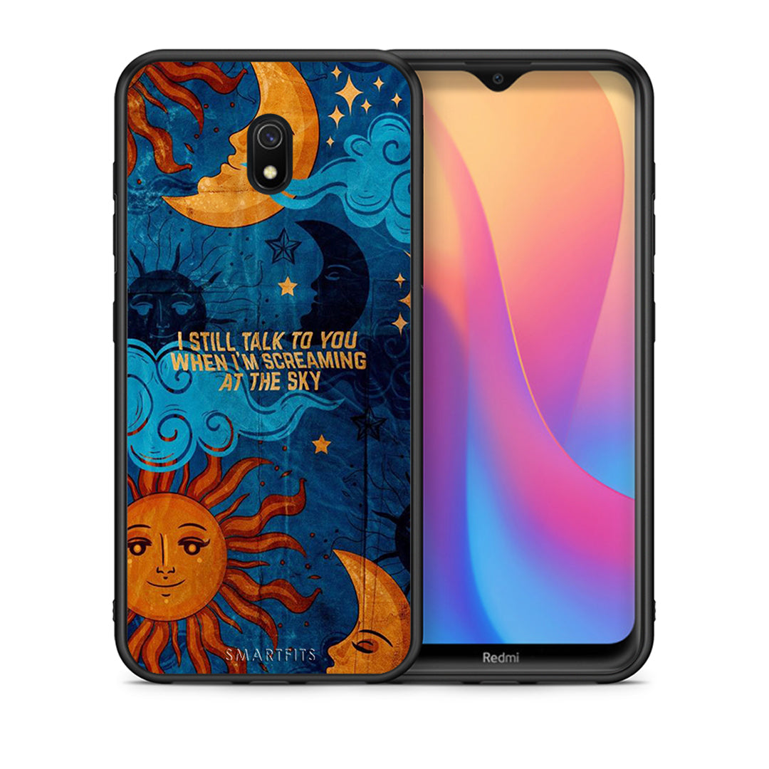 Θήκη Xiaomi Redmi 8A Screaming Sky από τη Smartfits με σχέδιο στο πίσω μέρος και μαύρο περίβλημα | Xiaomi Redmi 8A Screaming Sky case with colorful back and black bezels