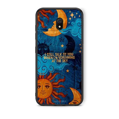 Xiaomi Redmi 8A Screaming Sky θήκη από τη Smartfits με σχέδιο στο πίσω μέρος και μαύρο περίβλημα | Smartphone case with colorful back and black bezels by Smartfits