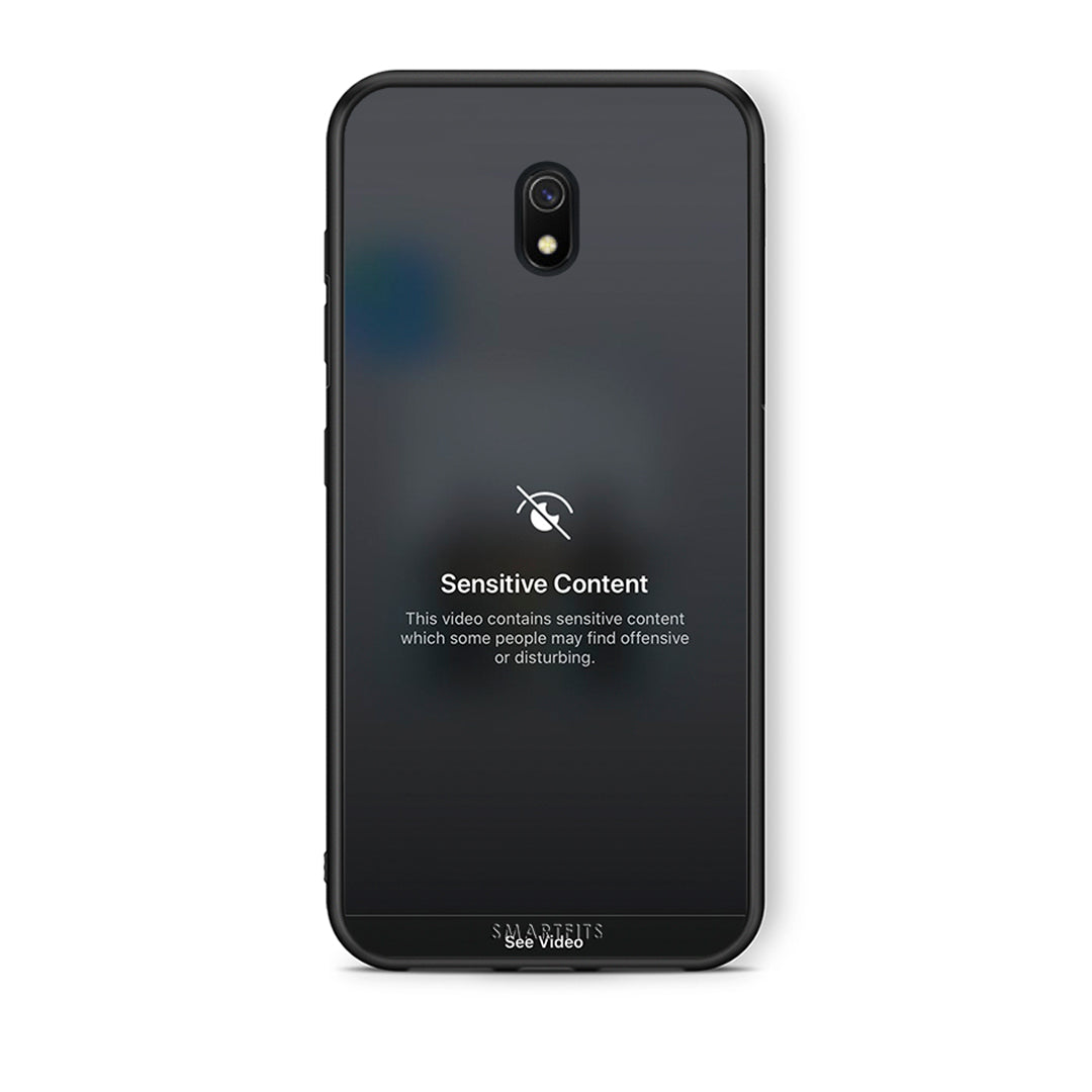Xiaomi Redmi 8A Sensitive Content θήκη από τη Smartfits με σχέδιο στο πίσω μέρος και μαύρο περίβλημα | Smartphone case with colorful back and black bezels by Smartfits