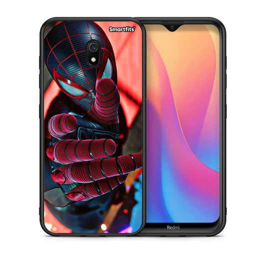 Θήκη Xiaomi Redmi 8A Spider Hand από τη Smartfits με σχέδιο στο πίσω μέρος και μαύρο περίβλημα | Xiaomi Redmi 8A Spider Hand case with colorful back and black bezels