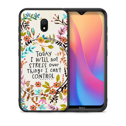 Θήκη Xiaomi Redmi 8A Stress Over από τη Smartfits με σχέδιο στο πίσω μέρος και μαύρο περίβλημα | Xiaomi Redmi 8A Stress Over case with colorful back and black bezels