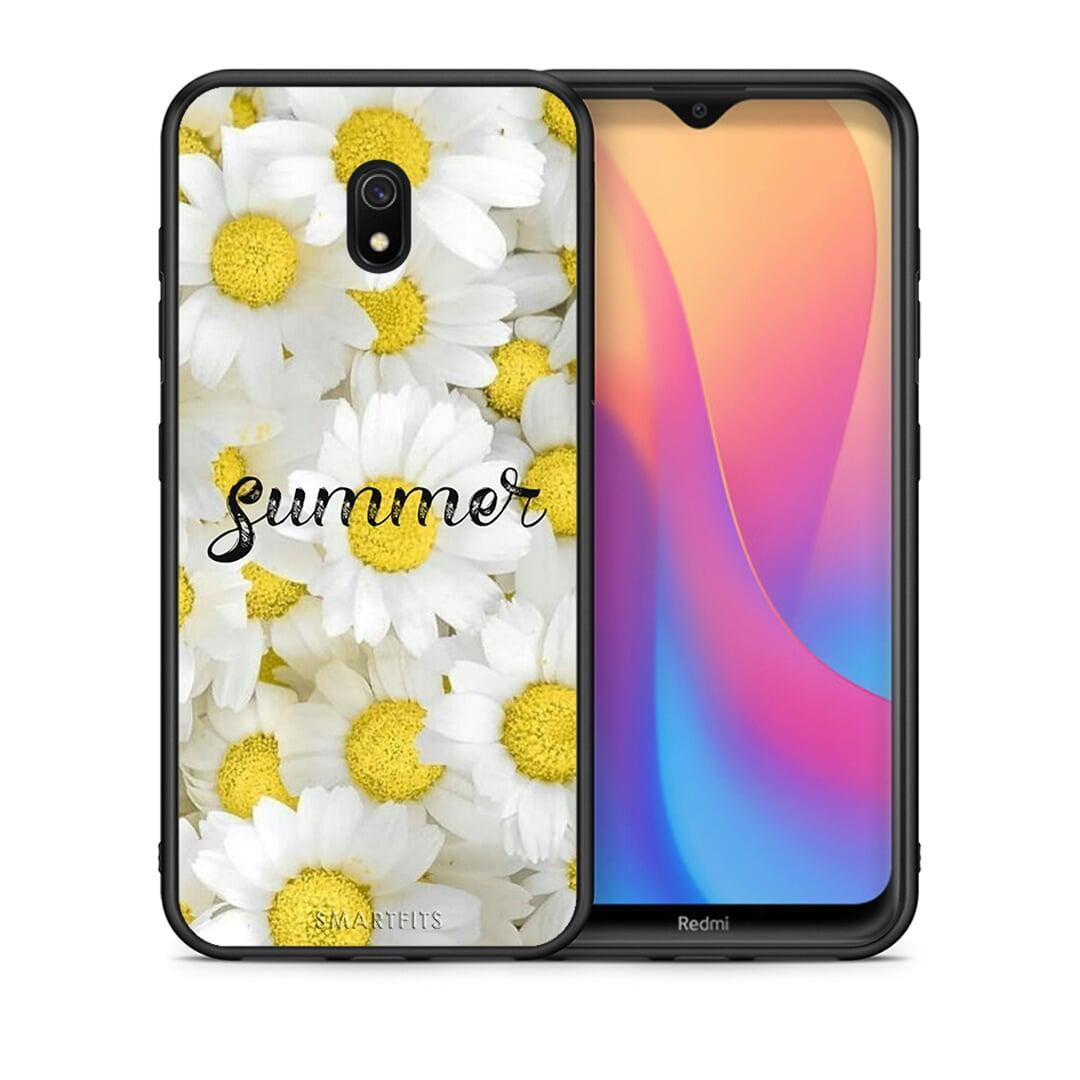 Θήκη Xiaomi Redmi 8A Summer Daisies από τη Smartfits με σχέδιο στο πίσω μέρος και μαύρο περίβλημα | Xiaomi Redmi 8A Summer Daisies case with colorful back and black bezels