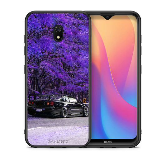Θήκη Αγίου Βαλεντίνου Xiaomi Redmi 8A Super Car από τη Smartfits με σχέδιο στο πίσω μέρος και μαύρο περίβλημα | Xiaomi Redmi 8A Super Car case with colorful back and black bezels