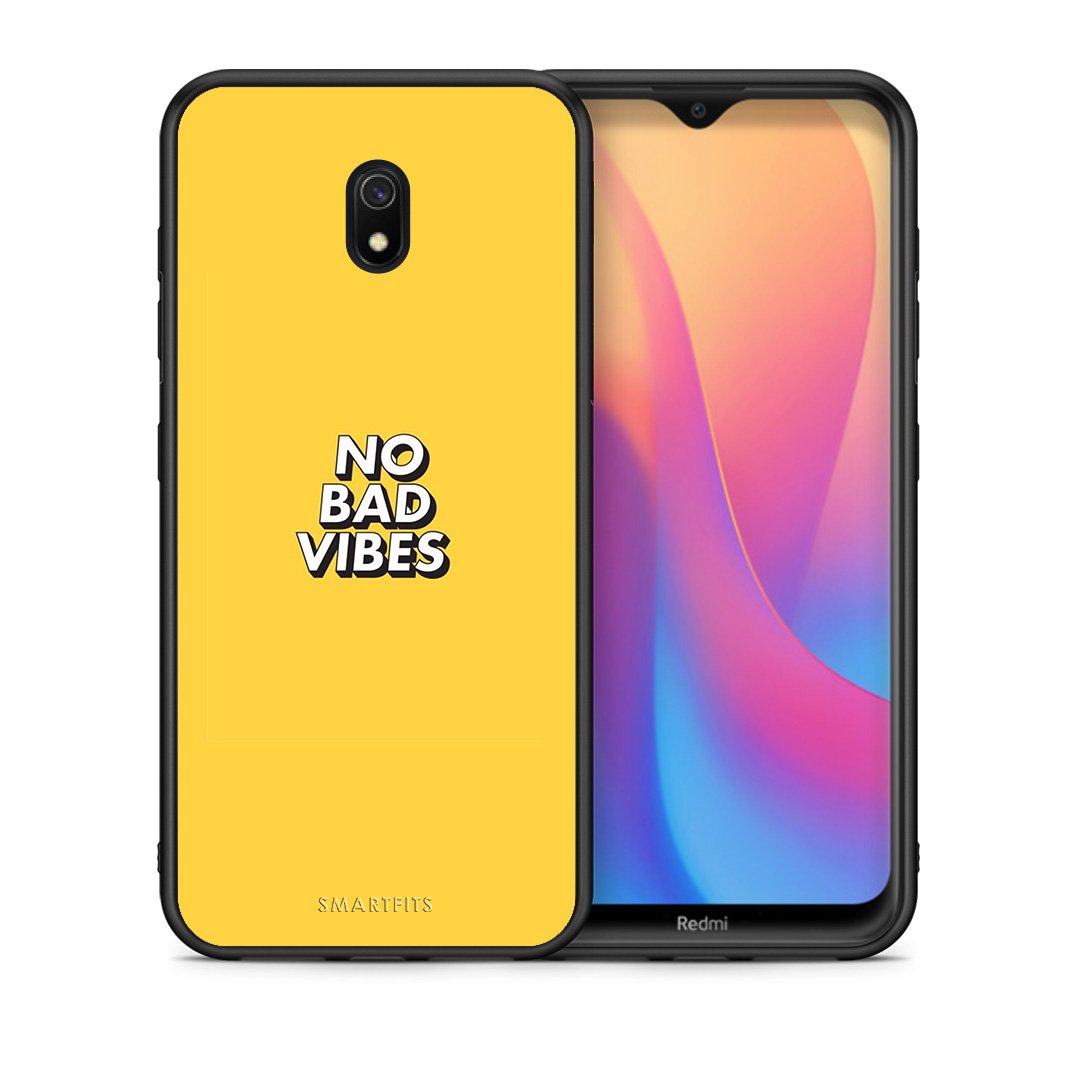 Θήκη Xiaomi Redmi 8A Vibes Text από τη Smartfits με σχέδιο στο πίσω μέρος και μαύρο περίβλημα | Xiaomi Redmi 8A Vibes Text case with colorful back and black bezels