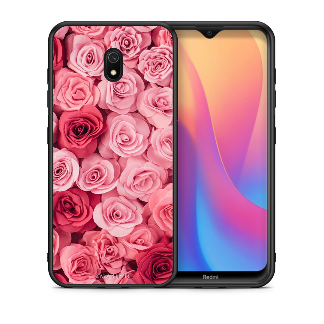 Θήκη Xiaomi Redmi 8A RoseGarden Valentine από τη Smartfits με σχέδιο στο πίσω μέρος και μαύρο περίβλημα | Xiaomi Redmi 8A RoseGarden Valentine case with colorful back and black bezels