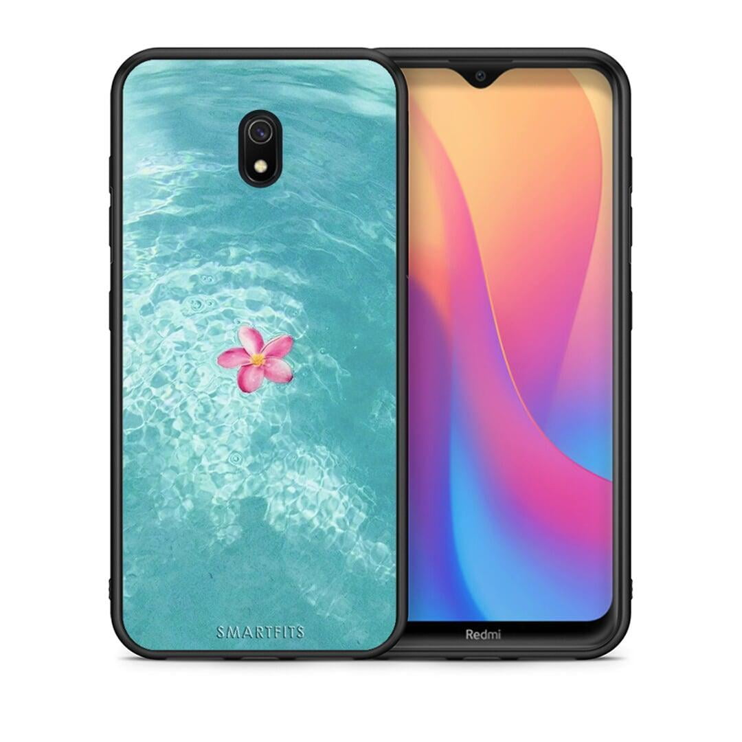 Θήκη Xiaomi Redmi 8A Water Flower από τη Smartfits με σχέδιο στο πίσω μέρος και μαύρο περίβλημα | Xiaomi Redmi 8A Water Flower case with colorful back and black bezels