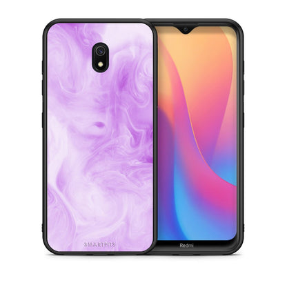 Θήκη Xiaomi Redmi 8A Lavender Watercolor από τη Smartfits με σχέδιο στο πίσω μέρος και μαύρο περίβλημα | Xiaomi Redmi 8A Lavender Watercolor case with colorful back and black bezels