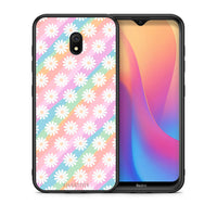 Thumbnail for Θήκη Xiaomi Redmi 8A White Daisies από τη Smartfits με σχέδιο στο πίσω μέρος και μαύρο περίβλημα | Xiaomi Redmi 8A White Daisies case with colorful back and black bezels