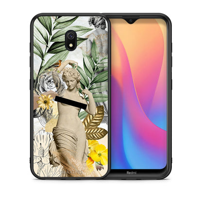 Θήκη Xiaomi Redmi 8A Woman Statue από τη Smartfits με σχέδιο στο πίσω μέρος και μαύρο περίβλημα | Xiaomi Redmi 8A Woman Statue case with colorful back and black bezels
