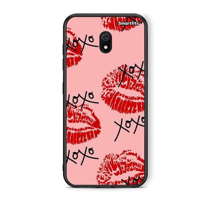 Xiaomi Redmi 8A XOXO Lips θήκη από τη Smartfits με σχέδιο στο πίσω μέρος και μαύρο περίβλημα | Smartphone case with colorful back and black bezels by Smartfits