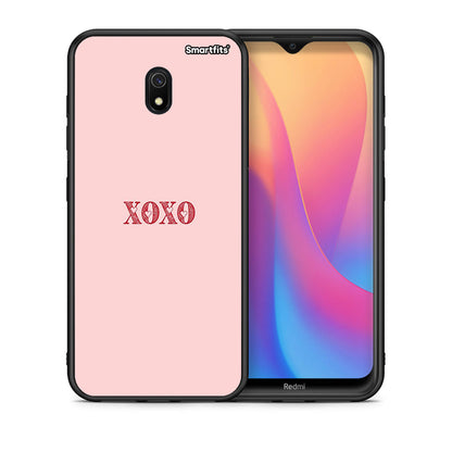 Θήκη Xiaomi Redmi 8A XOXO Love από τη Smartfits με σχέδιο στο πίσω μέρος και μαύρο περίβλημα | Xiaomi Redmi 8A XOXO Love case with colorful back and black bezels