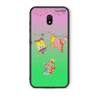 Xiaomi Redmi 8A Xmas Lights θήκη από τη Smartfits με σχέδιο στο πίσω μέρος και μαύρο περίβλημα | Smartphone case with colorful back and black bezels by Smartfits