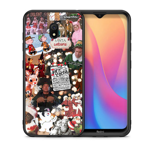 Θήκη Xiaomi Redmi 8A Xmas Movies από τη Smartfits με σχέδιο στο πίσω μέρος και μαύρο περίβλημα | Xiaomi Redmi 8A Xmas Movies case with colorful back and black bezels