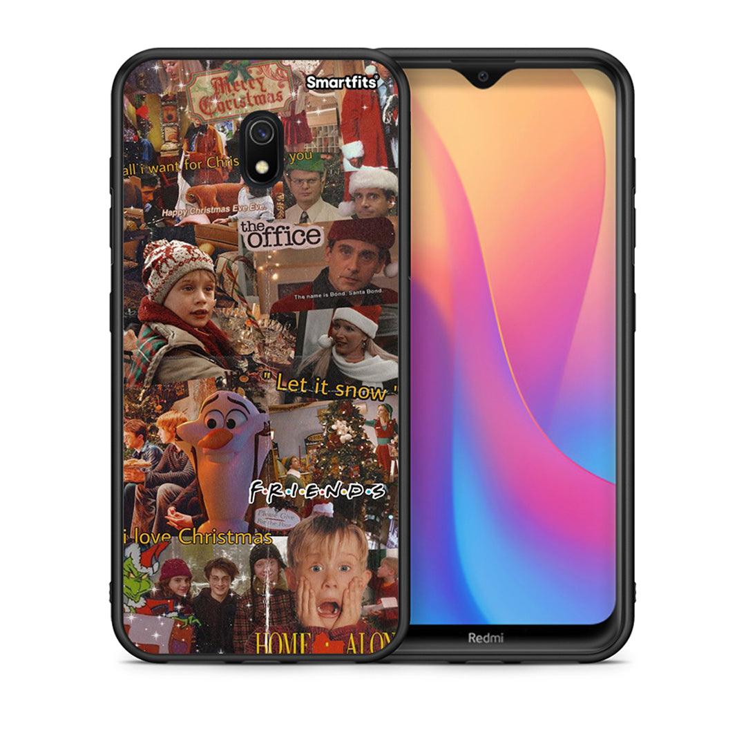 Θήκη Xiaomi Redmi 8A Xmas Wishes από τη Smartfits με σχέδιο στο πίσω μέρος και μαύρο περίβλημα | Xiaomi Redmi 8A Xmas Wishes case with colorful back and black bezels