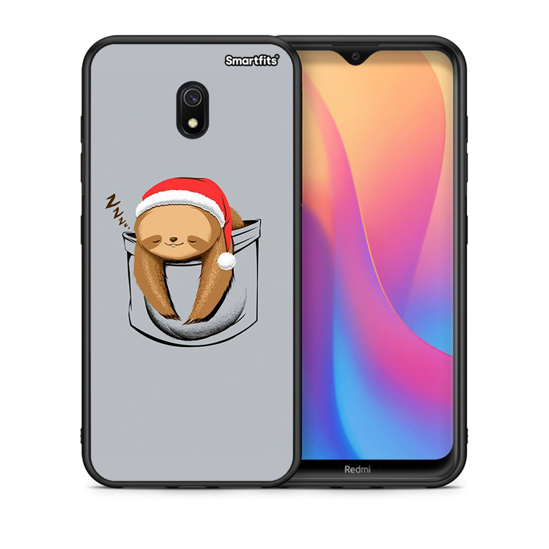 Θήκη Xiaomi Redmi 8A Xmas Zzzz από τη Smartfits με σχέδιο στο πίσω μέρος και μαύρο περίβλημα | Xiaomi Redmi 8A Xmas Zzzz case with colorful back and black bezels