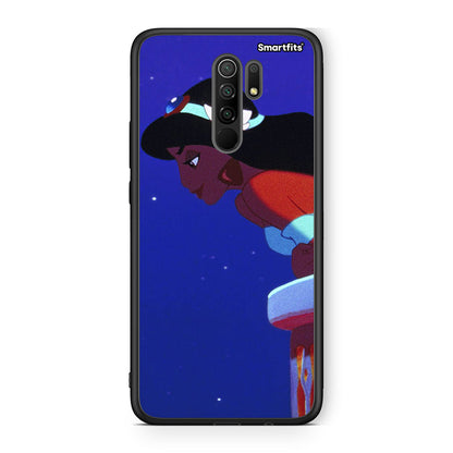 Xiaomi Redmi 9/9 Prime Alladin And Jasmine Love 2 θήκη από τη Smartfits με σχέδιο στο πίσω μέρος και μαύρο περίβλημα | Smartphone case with colorful back and black bezels by Smartfits