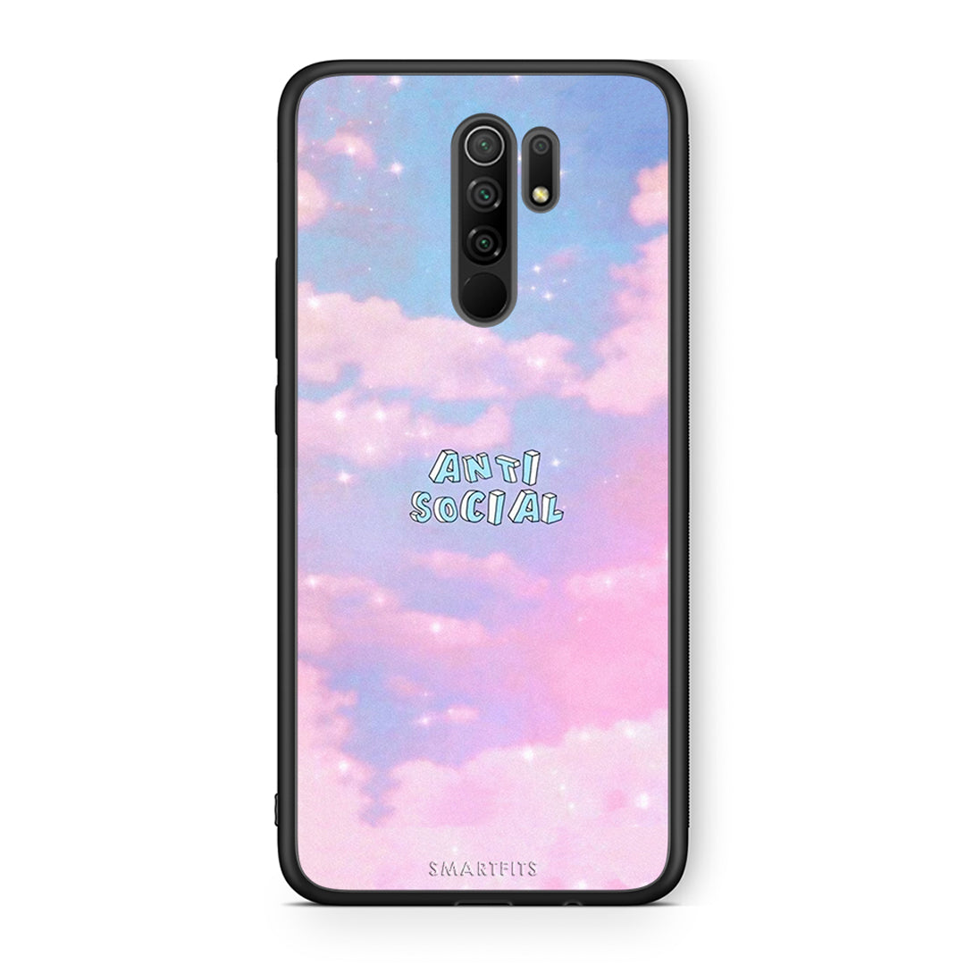 Xiaomi Redmi 9 / 9 Prime Anti Social Θήκη Αγίου Βαλεντίνου από τη Smartfits με σχέδιο στο πίσω μέρος και μαύρο περίβλημα | Smartphone case with colorful back and black bezels by Smartfits