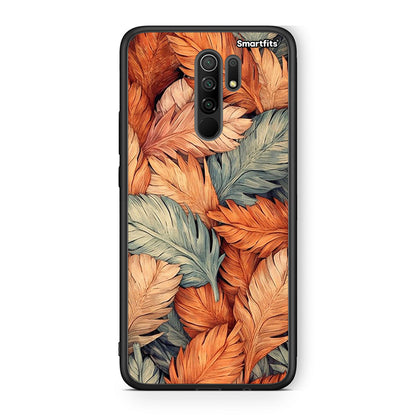 Xiaomi Redmi 9 / 9 Prime Autumn Leaves Θήκη από τη Smartfits με σχέδιο στο πίσω μέρος και μαύρο περίβλημα | Smartphone case with colorful back and black bezels by Smartfits