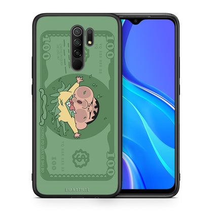 Θήκη Αγίου Βαλεντίνου Xiaomi Redmi 9 / 9 Prime Big Money από τη Smartfits με σχέδιο στο πίσω μέρος και μαύρο περίβλημα | Xiaomi Redmi 9 / 9 Prime Big Money case with colorful back and black bezels