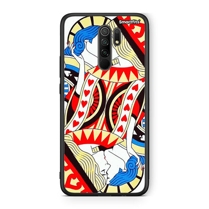 Xiaomi Redmi 9/9 Prime Card Love θήκη από τη Smartfits με σχέδιο στο πίσω μέρος και μαύρο περίβλημα | Smartphone case with colorful back and black bezels by Smartfits