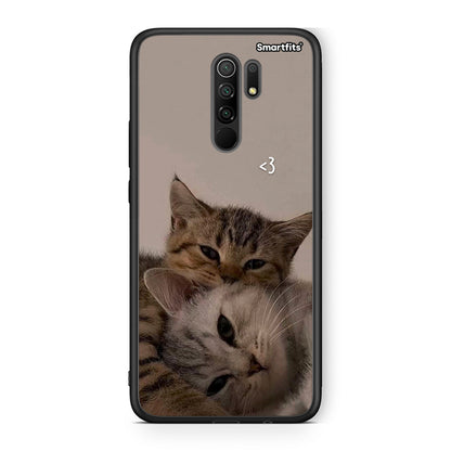 Xiaomi Redmi 9 / 9 Prime Cats In Love Θήκη από τη Smartfits με σχέδιο στο πίσω μέρος και μαύρο περίβλημα | Smartphone case with colorful back and black bezels by Smartfits