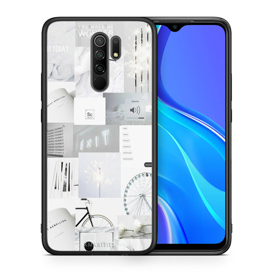 Θήκη Αγίου Βαλεντίνου Xiaomi Redmi 9 / 9 Prime Collage Make Me Wonder από τη Smartfits με σχέδιο στο πίσω μέρος και μαύρο περίβλημα | Xiaomi Redmi 9 / 9 Prime Collage Make Me Wonder case with colorful back and black bezels