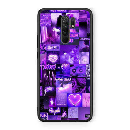 Xiaomi Redmi 9 / 9 Prime Collage Stay Wild Θήκη Αγίου Βαλεντίνου από τη Smartfits με σχέδιο στο πίσω μέρος και μαύρο περίβλημα | Smartphone case with colorful back and black bezels by Smartfits