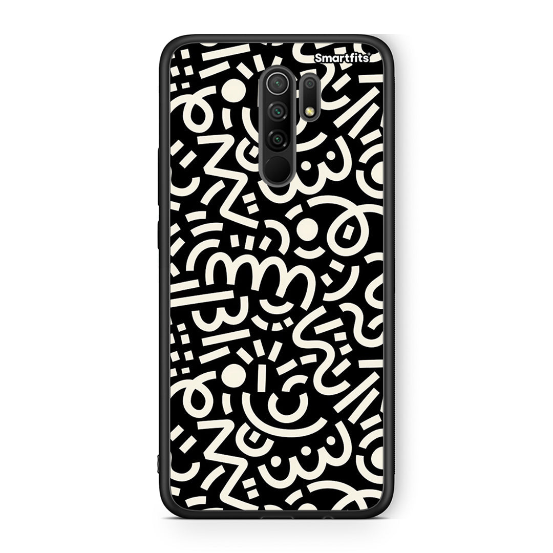Xiaomi Redmi 9 / 9 Prime Doodle Art Θήκη από τη Smartfits με σχέδιο στο πίσω μέρος και μαύρο περίβλημα | Smartphone case with colorful back and black bezels by Smartfits
