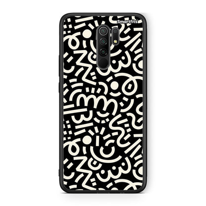 Xiaomi Redmi 9 / 9 Prime Doodle Art Θήκη από τη Smartfits με σχέδιο στο πίσω μέρος και μαύρο περίβλημα | Smartphone case with colorful back and black bezels by Smartfits