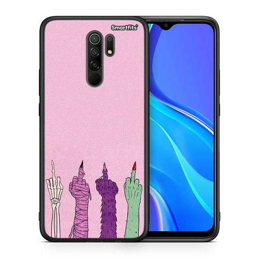 Θήκη Xiaomi Redmi 9 / 9 Prime Halloween Be A Lady από τη Smartfits με σχέδιο στο πίσω μέρος και μαύρο περίβλημα | Xiaomi Redmi 9 / 9 Prime Halloween Be A Lady case with colorful back and black bezels