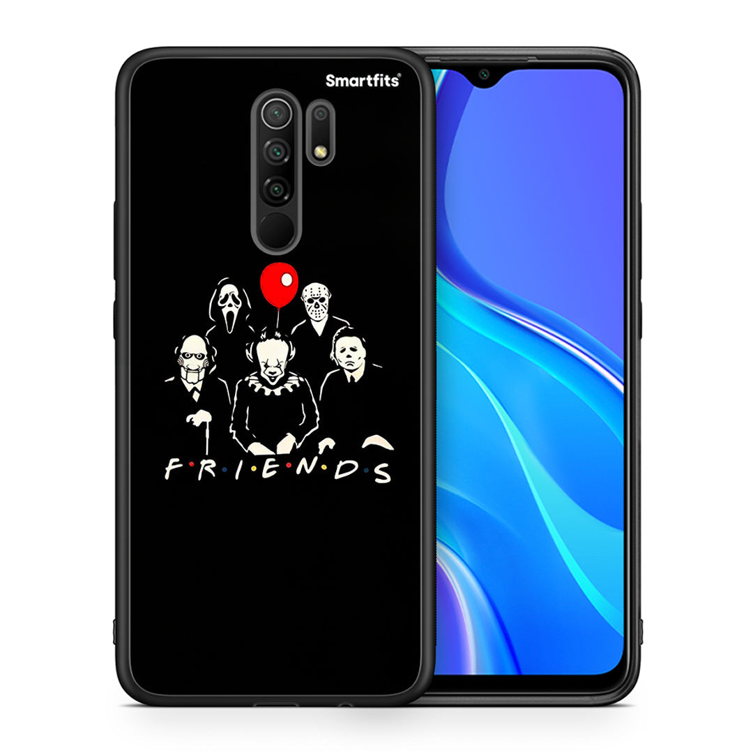 Θήκη Xiaomi Redmi 9 / 9 Prime Halloween Friends από τη Smartfits με σχέδιο στο πίσω μέρος και μαύρο περίβλημα | Xiaomi Redmi 9 / 9 Prime Halloween Friends case with colorful back and black bezels