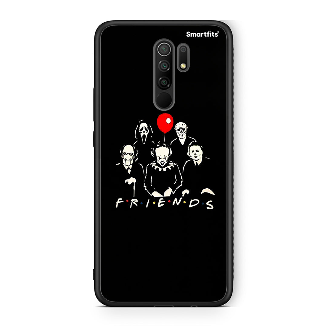 Xiaomi Redmi 9 / 9 Prime Halloween Friends Θήκη από τη Smartfits με σχέδιο στο πίσω μέρος και μαύρο περίβλημα | Smartphone case with colorful back and black bezels by Smartfits