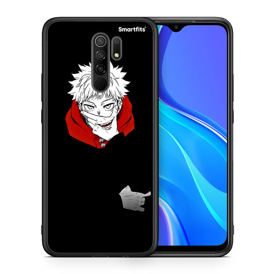 Θήκη Xiaomi Redmi 9/9 Prime Itadori Anime από τη Smartfits με σχέδιο στο πίσω μέρος και μαύρο περίβλημα | Xiaomi Redmi 9/9 Prime Itadori Anime case with colorful back and black bezels