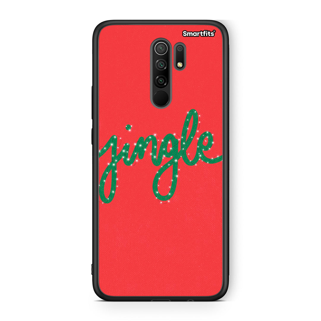 Xiaomi Redmi 9/9 Prime Jingle Xmas θήκη από τη Smartfits με σχέδιο στο πίσω μέρος και μαύρο περίβλημα | Smartphone case with colorful back and black bezels by Smartfits