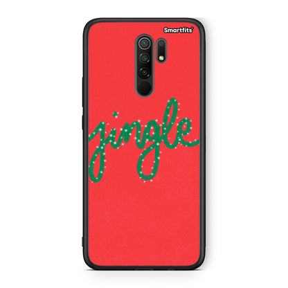 Xiaomi Redmi 9/9 Prime Jingle Xmas θήκη από τη Smartfits με σχέδιο στο πίσω μέρος και μαύρο περίβλημα | Smartphone case with colorful back and black bezels by Smartfits