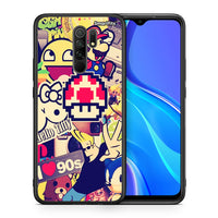 Thumbnail for Θήκη Xiaomi Redmi 9/9 Prime Love The 90s από τη Smartfits με σχέδιο στο πίσω μέρος και μαύρο περίβλημα | Xiaomi Redmi 9/9 Prime Love The 90s case with colorful back and black bezels