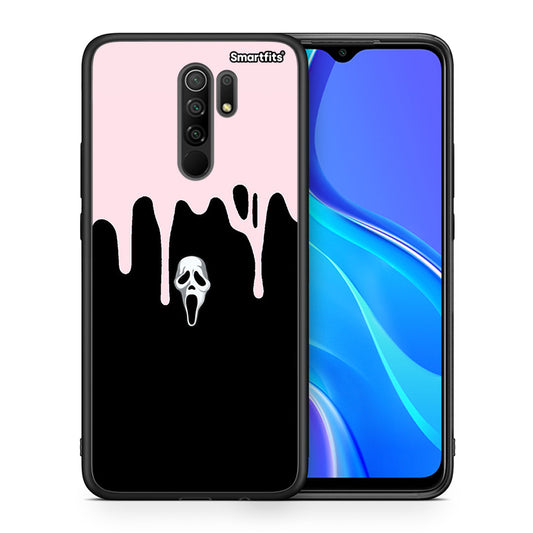 Θήκη Xiaomi Redmi 9 / 9 Prime Melting Halloween Mask από τη Smartfits με σχέδιο στο πίσω μέρος και μαύρο περίβλημα | Xiaomi Redmi 9 / 9 Prime Melting Halloween Mask case with colorful back and black bezels