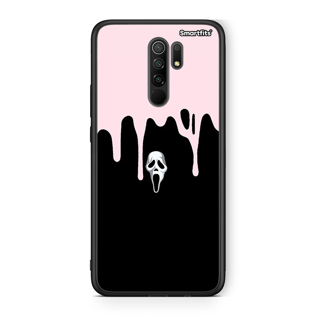 Xiaomi Redmi 9 / 9 Prime Melting Halloween Mask Θήκη από τη Smartfits με σχέδιο στο πίσω μέρος και μαύρο περίβλημα | Smartphone case with colorful back and black bezels by Smartfits