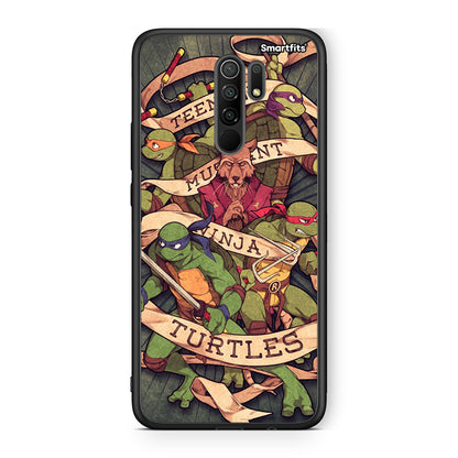 Xiaomi Redmi 9/9 Prime Ninja Turtles θήκη από τη Smartfits με σχέδιο στο πίσω μέρος και μαύρο περίβλημα | Smartphone case with colorful back and black bezels by Smartfits