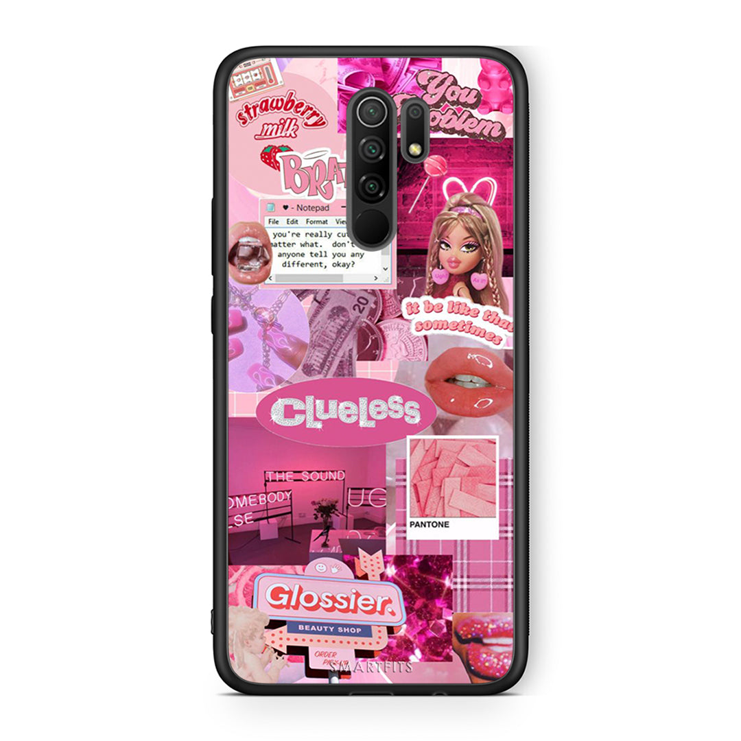 Xiaomi Redmi 9 / 9 Prime Pink Love Θήκη Αγίου Βαλεντίνου από τη Smartfits με σχέδιο στο πίσω μέρος και μαύρο περίβλημα | Smartphone case with colorful back and black bezels by Smartfits