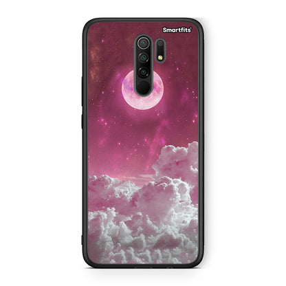 Xiaomi Redmi 9 / 9 Prime Pink Moon Θήκη από τη Smartfits με σχέδιο στο πίσω μέρος και μαύρο περίβλημα | Smartphone case with colorful back and black bezels by Smartfits